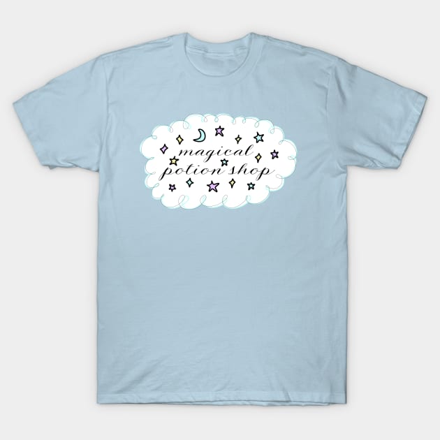 Cute Magical Potion Shop Cloud Design, Made by EndlessEmporium T-Shirt by EndlessEmporium